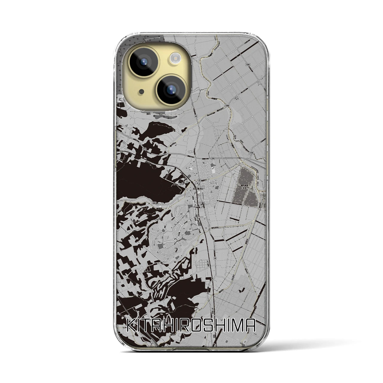 【北広島(北海道)】地図柄iPhoneケース(クリアタイプ)