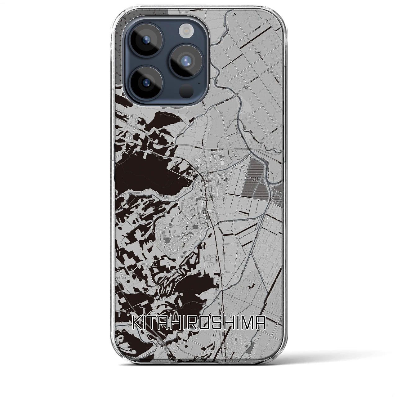 【北広島(北海道)】地図柄iPhoneケース(クリアタイプ)