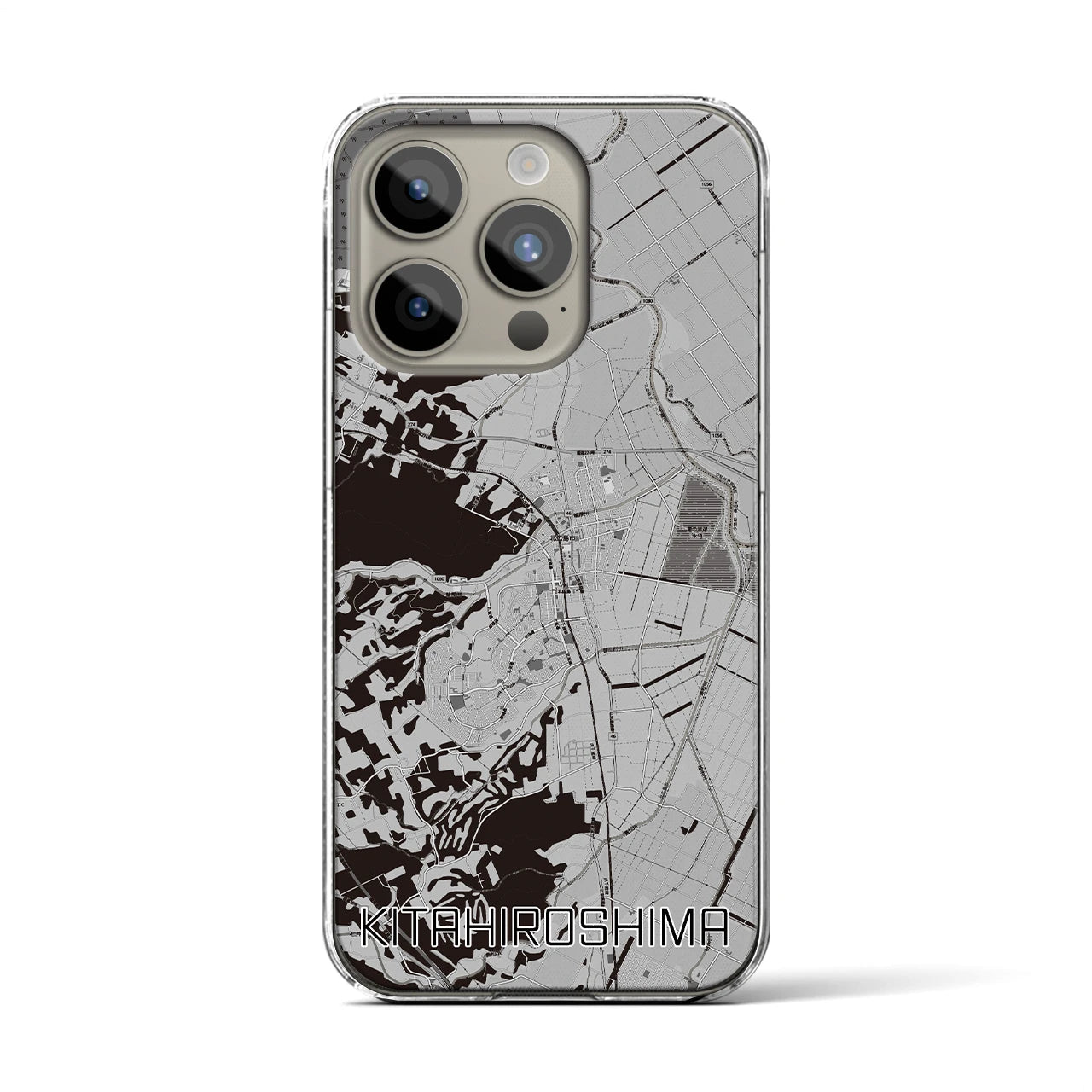 【北広島(北海道)】地図柄iPhoneケース(クリアタイプ)