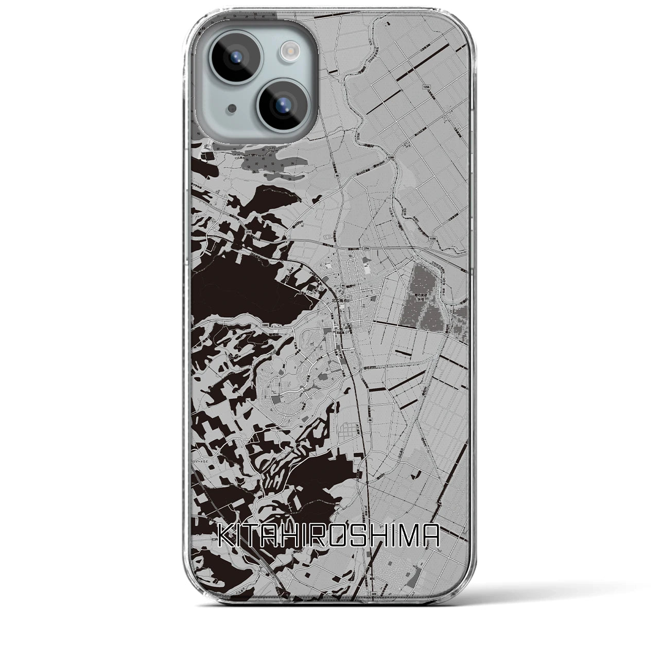 【北広島(北海道)】地図柄iPhoneケース(クリアタイプ)