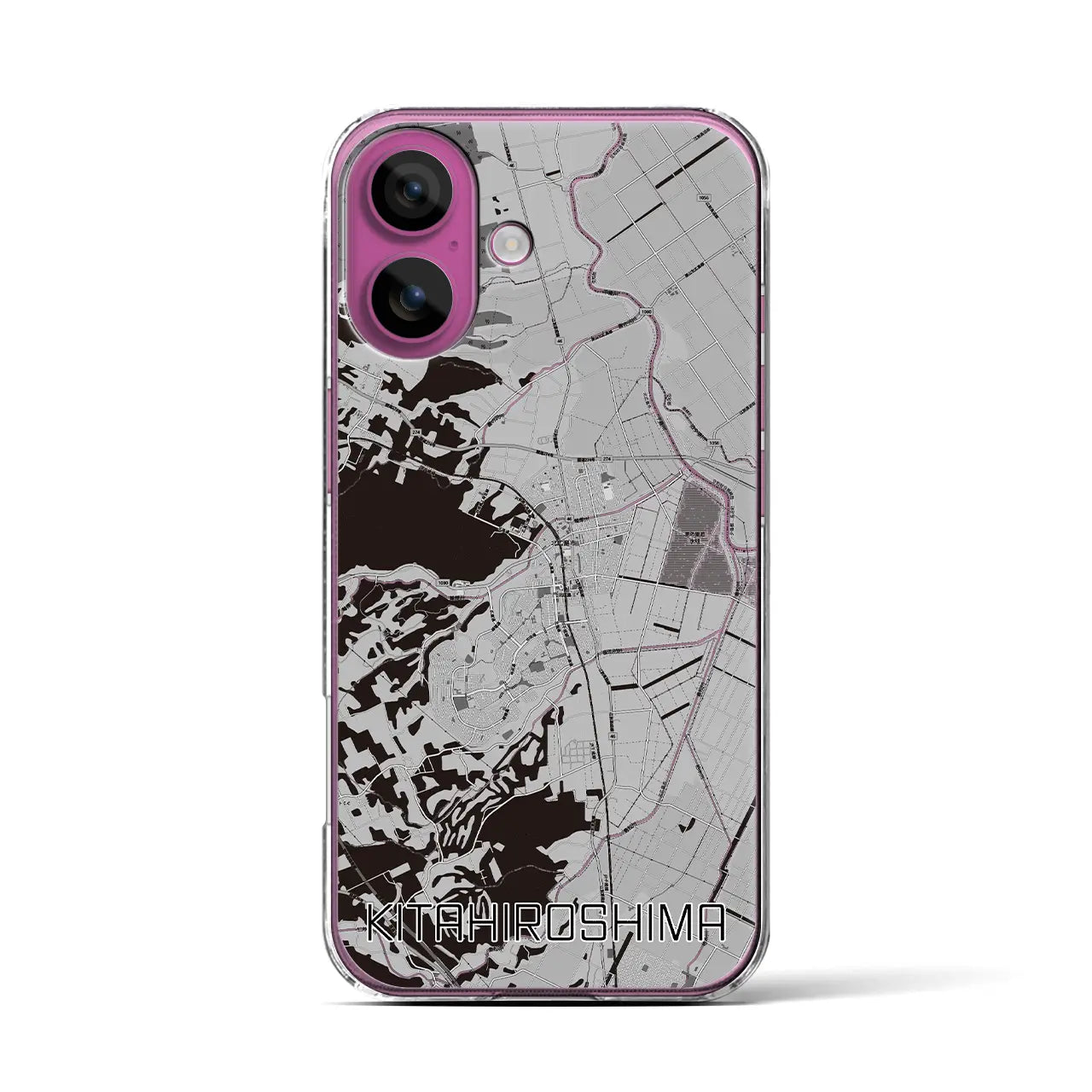 【北広島(北海道)】地図柄iPhoneケース(クリアタイプ)