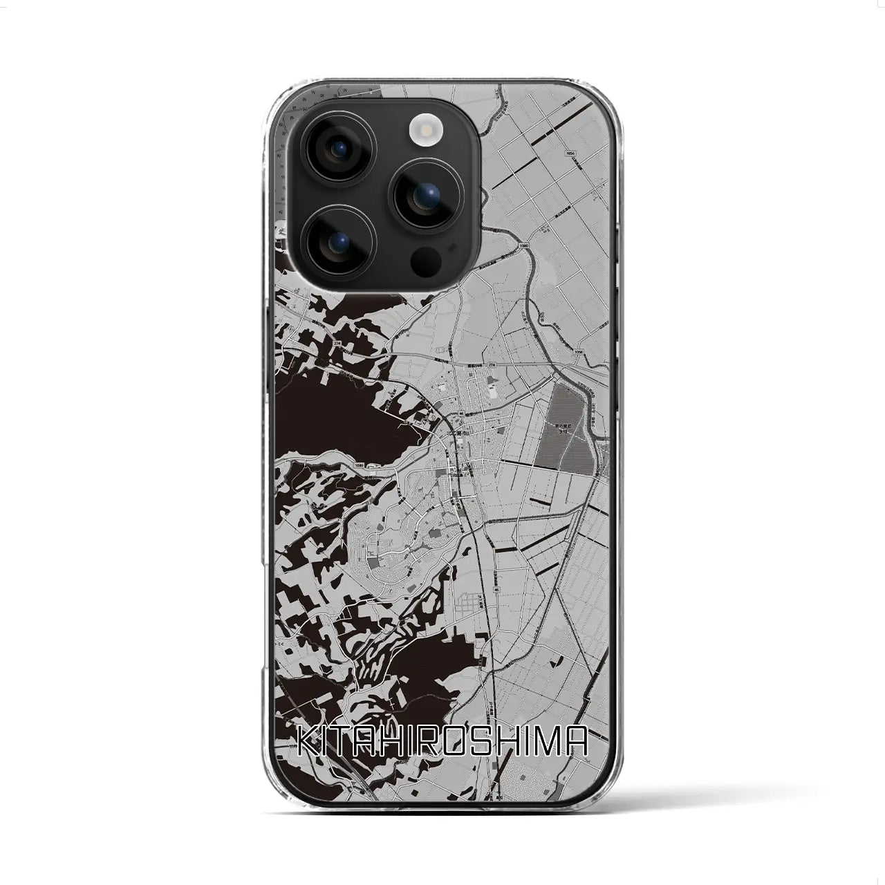 【北広島(北海道)】地図柄iPhoneケース(クリアタイプ)