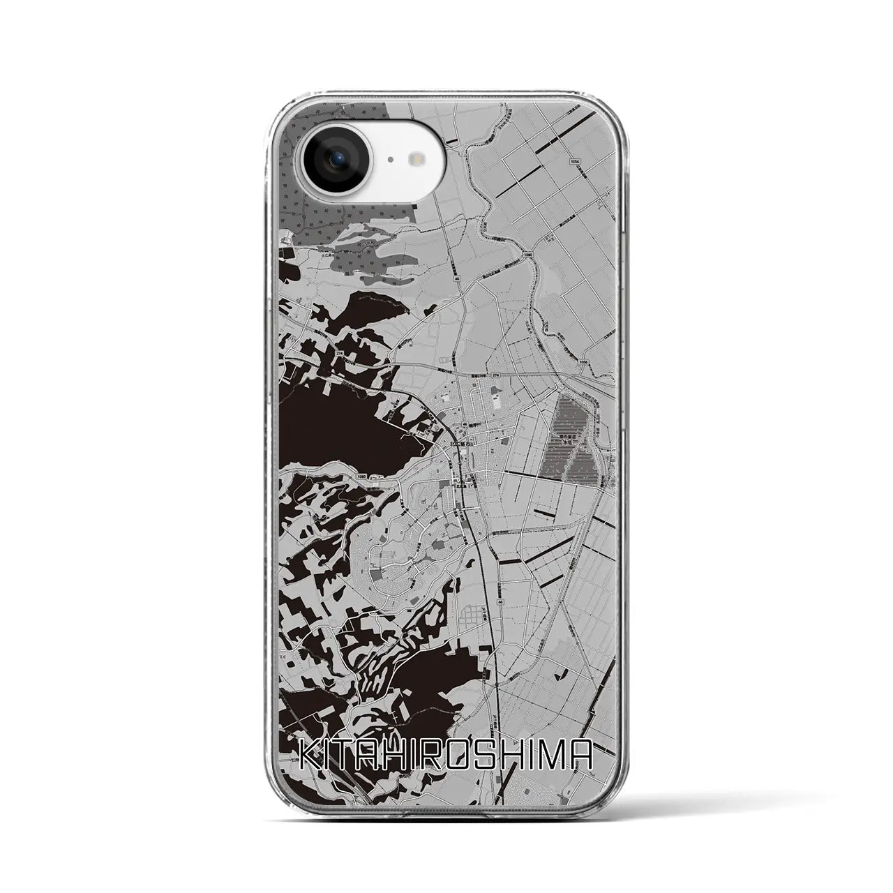 【北広島(北海道)】地図柄iPhoneケース(クリアタイプ)