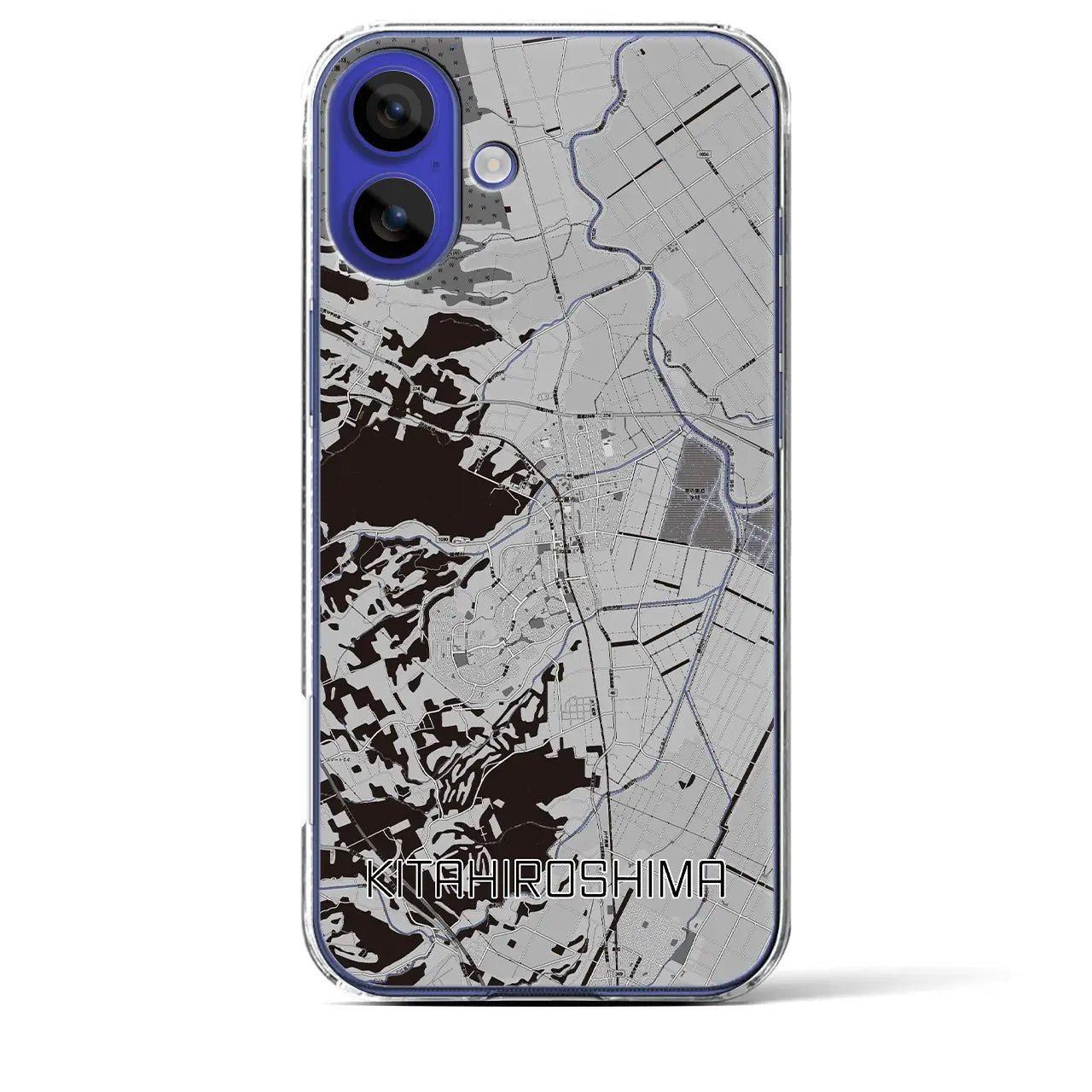 【北広島(北海道)】地図柄iPhoneケース(クリアタイプ)