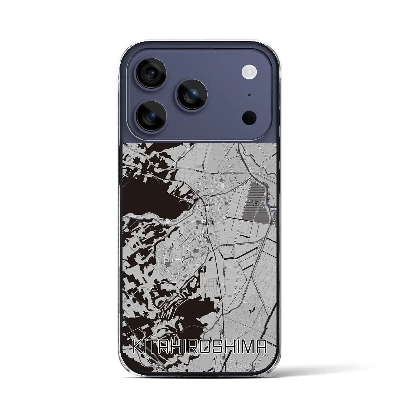 【北広島(北海道)】地図柄iPhoneケース(クリアタイプ)