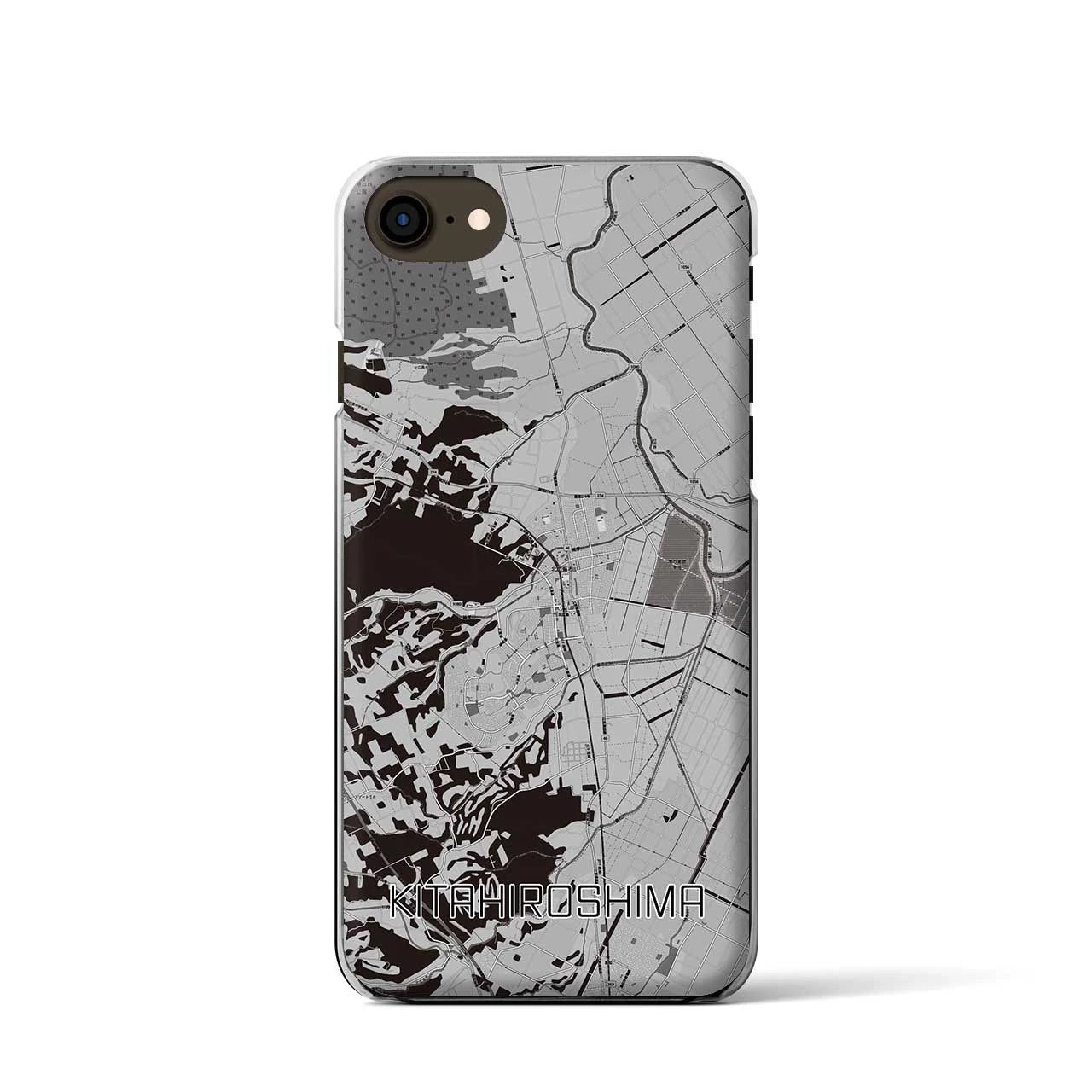 【北広島(北海道)】地図柄iPhoneケース(クリアタイプ)