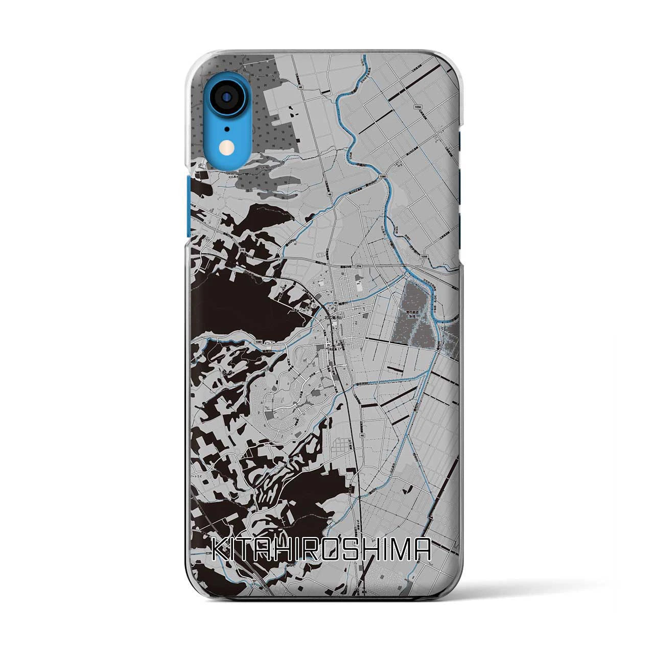 【北広島(北海道)】地図柄iPhoneケース(クリアタイプ)