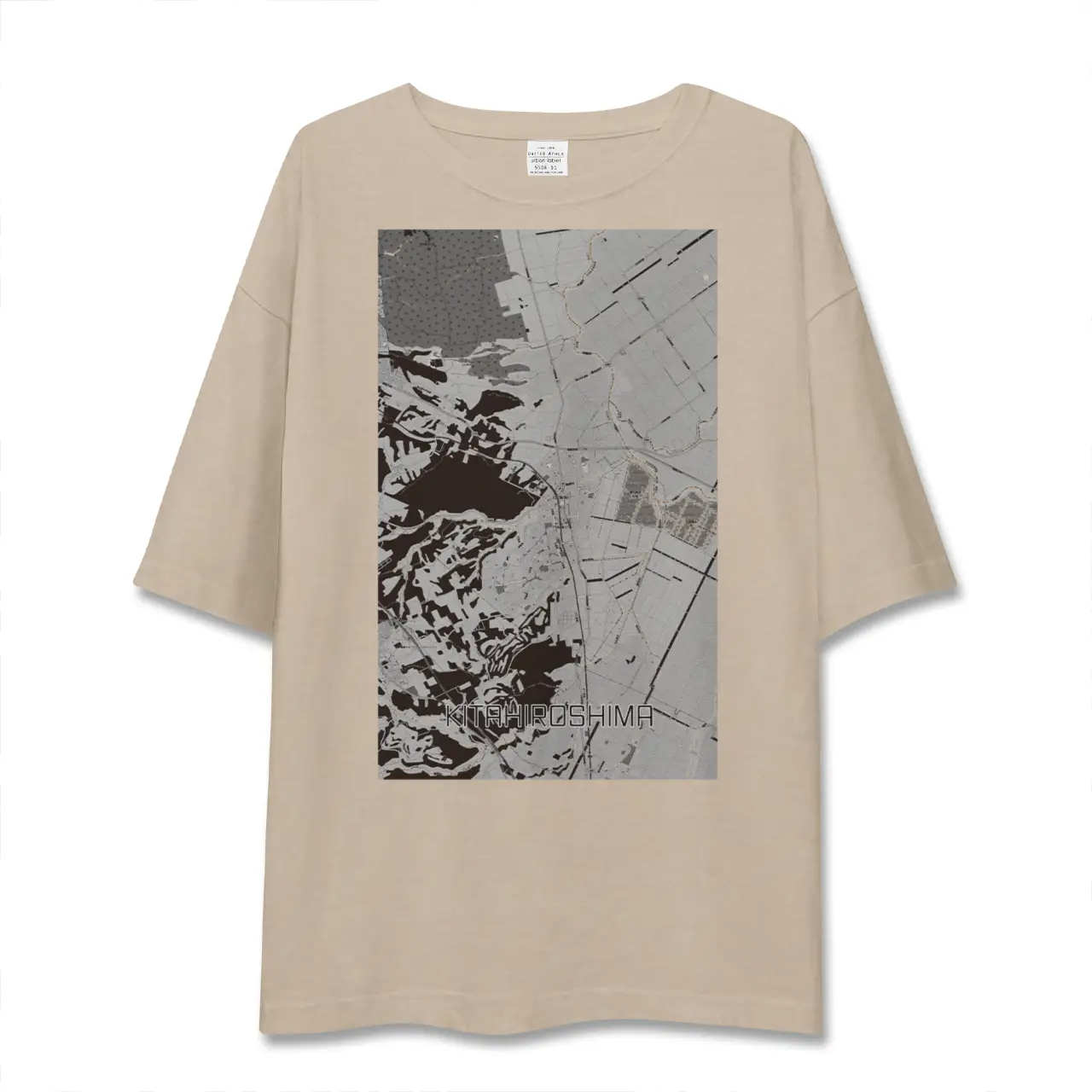 【北広島(北海道)】地図柄ビッグシルエットTシャツ