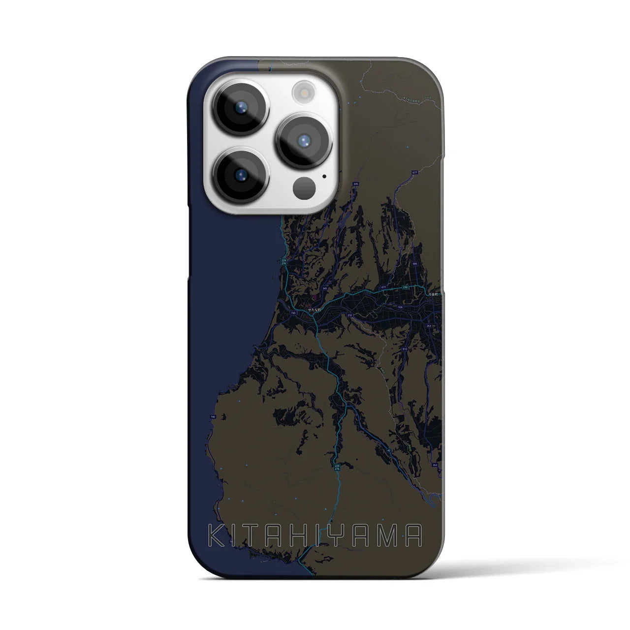 【北檜山(北海道)】地図柄iPhoneケース(バックカバータイプ)