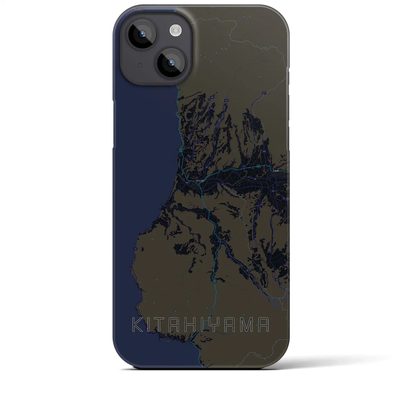 【北檜山(北海道)】地図柄iPhoneケース(バックカバータイプ)