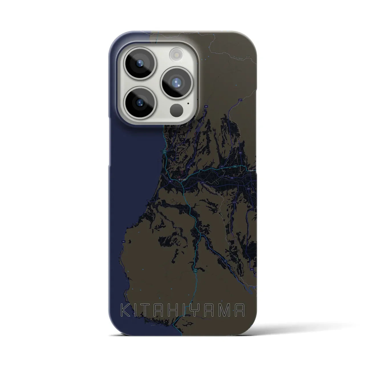 【北檜山(北海道)】地図柄iPhoneケース(バックカバータイプ)