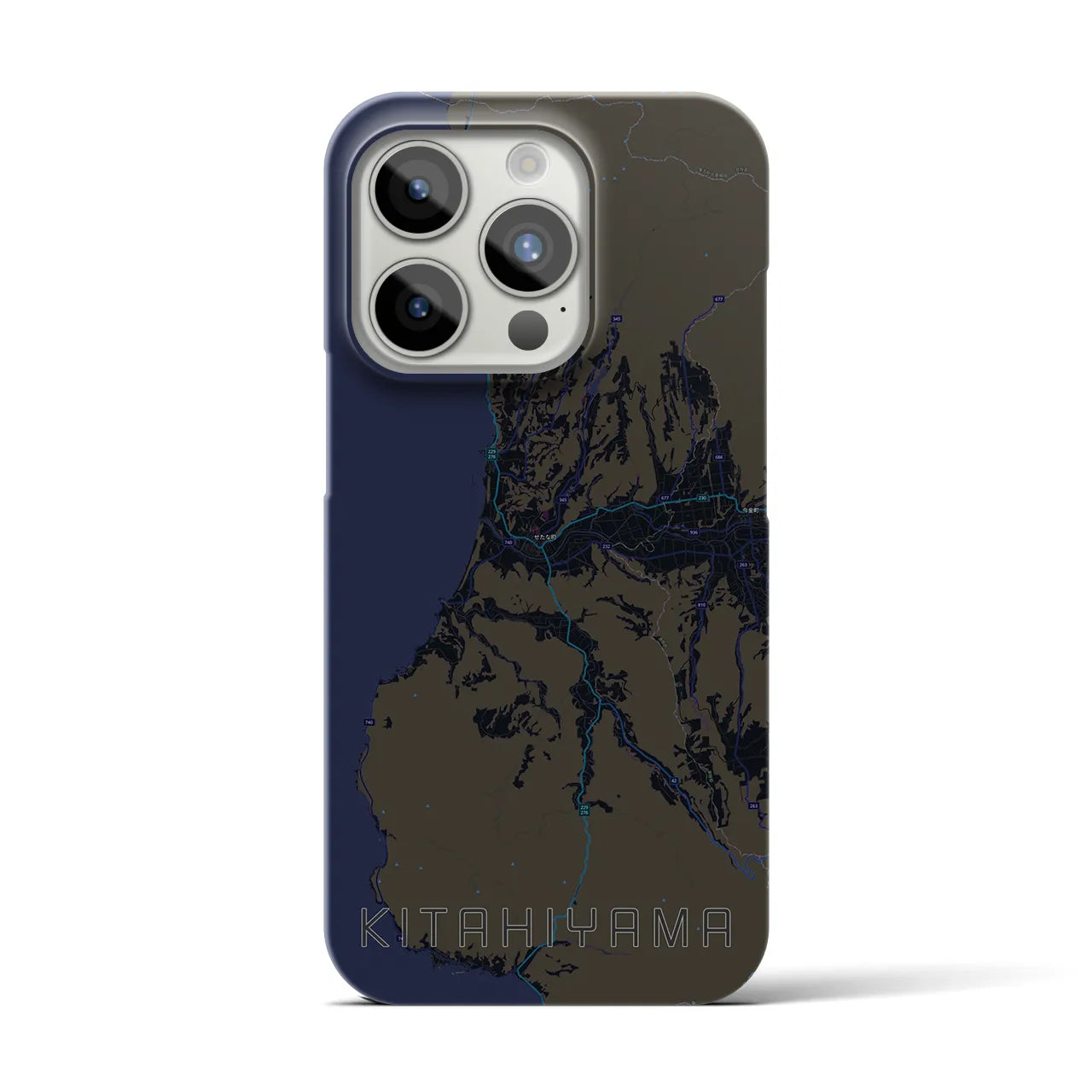 【北檜山(北海道)】地図柄iPhoneケース(バックカバータイプ)
