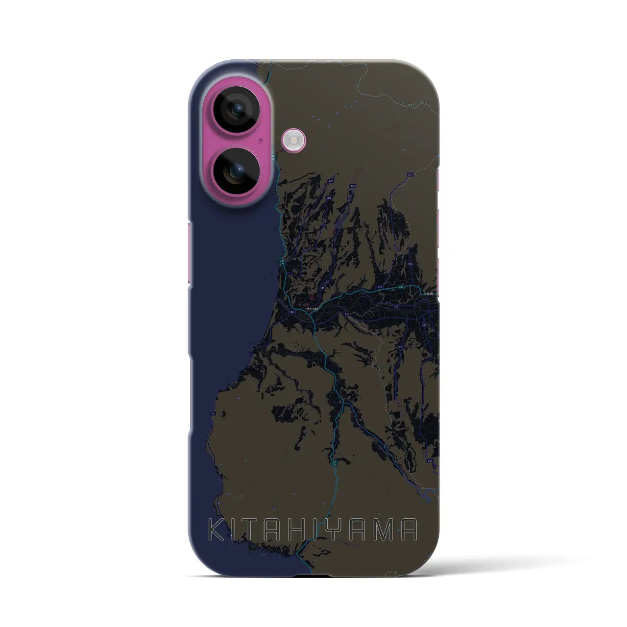 【北檜山(北海道)】地図柄iPhoneケース(バックカバータイプ)