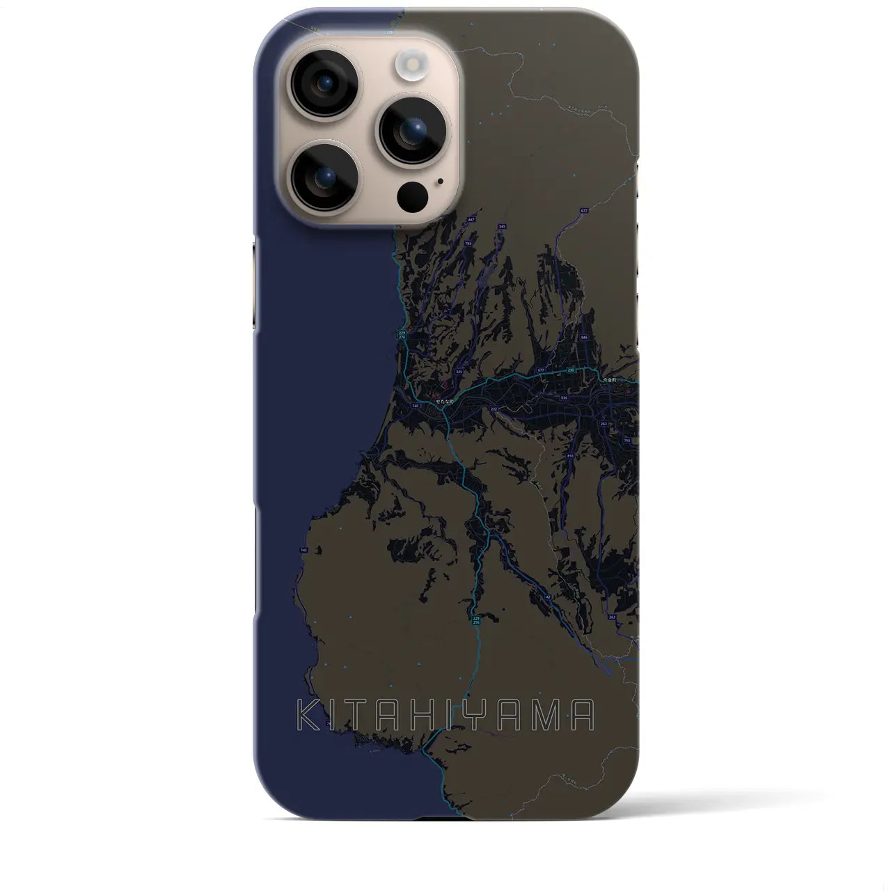 【北檜山(北海道)】地図柄iPhoneケース(バックカバータイプ)