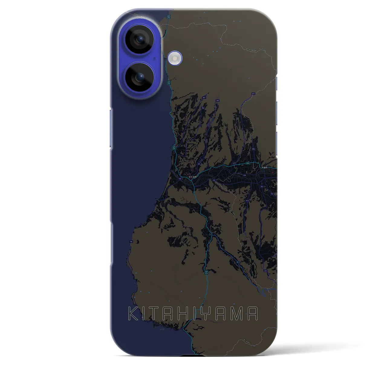 【北檜山(北海道)】地図柄iPhoneケース(バックカバータイプ)