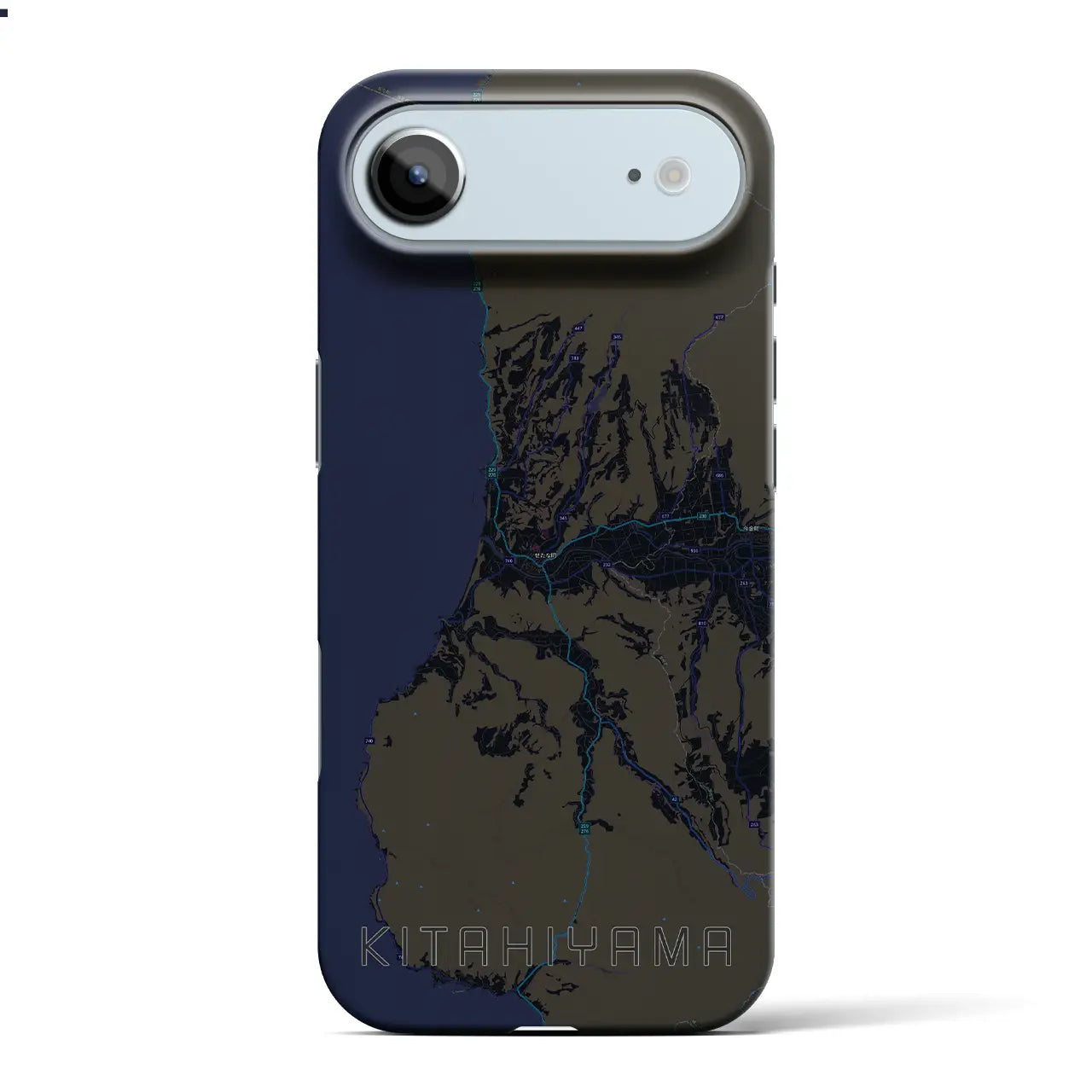 【北檜山(北海道)】地図柄iPhoneケース(バックカバータイプ)