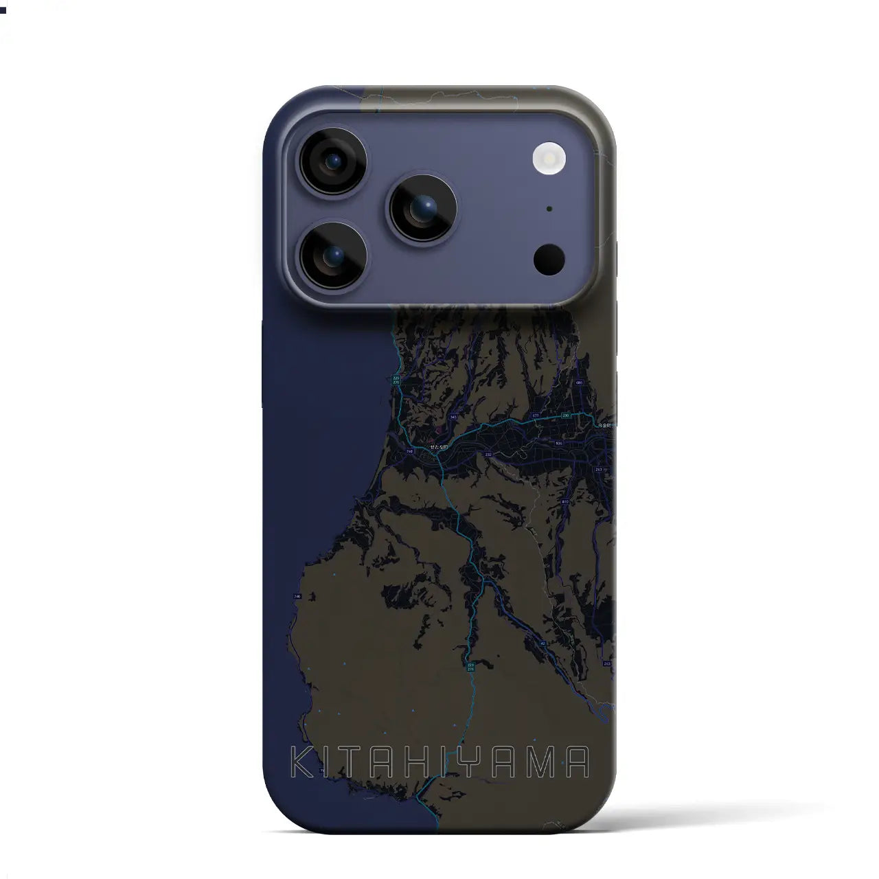 【北檜山(北海道)】地図柄iPhoneケース(バックカバータイプ)