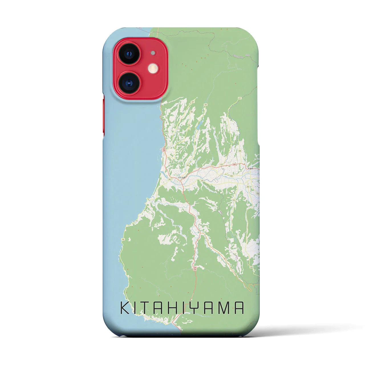 【北檜山(北海道)】地図柄iPhoneケース(バックカバータイプ)