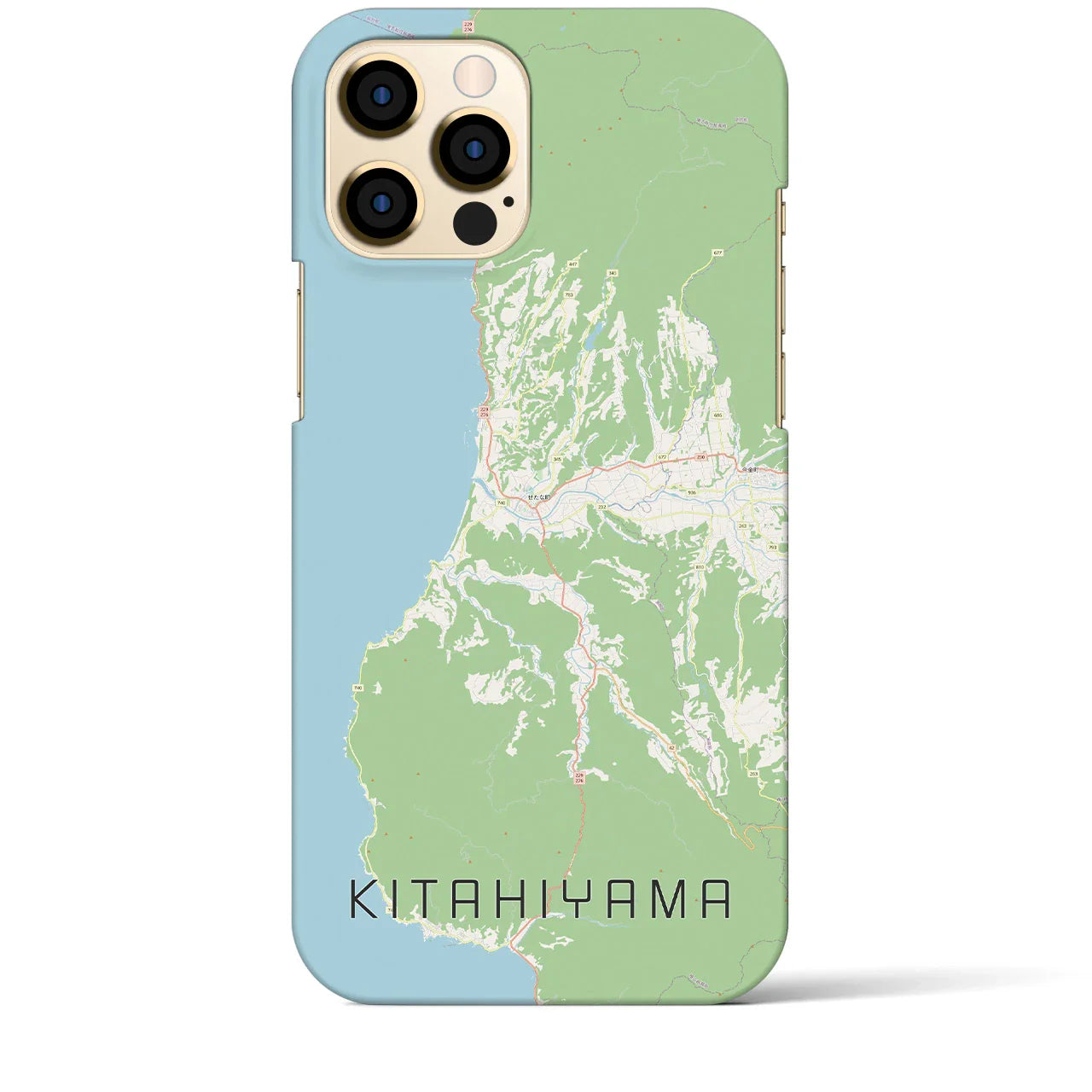 【北檜山(北海道)】地図柄iPhoneケース(バックカバータイプ)