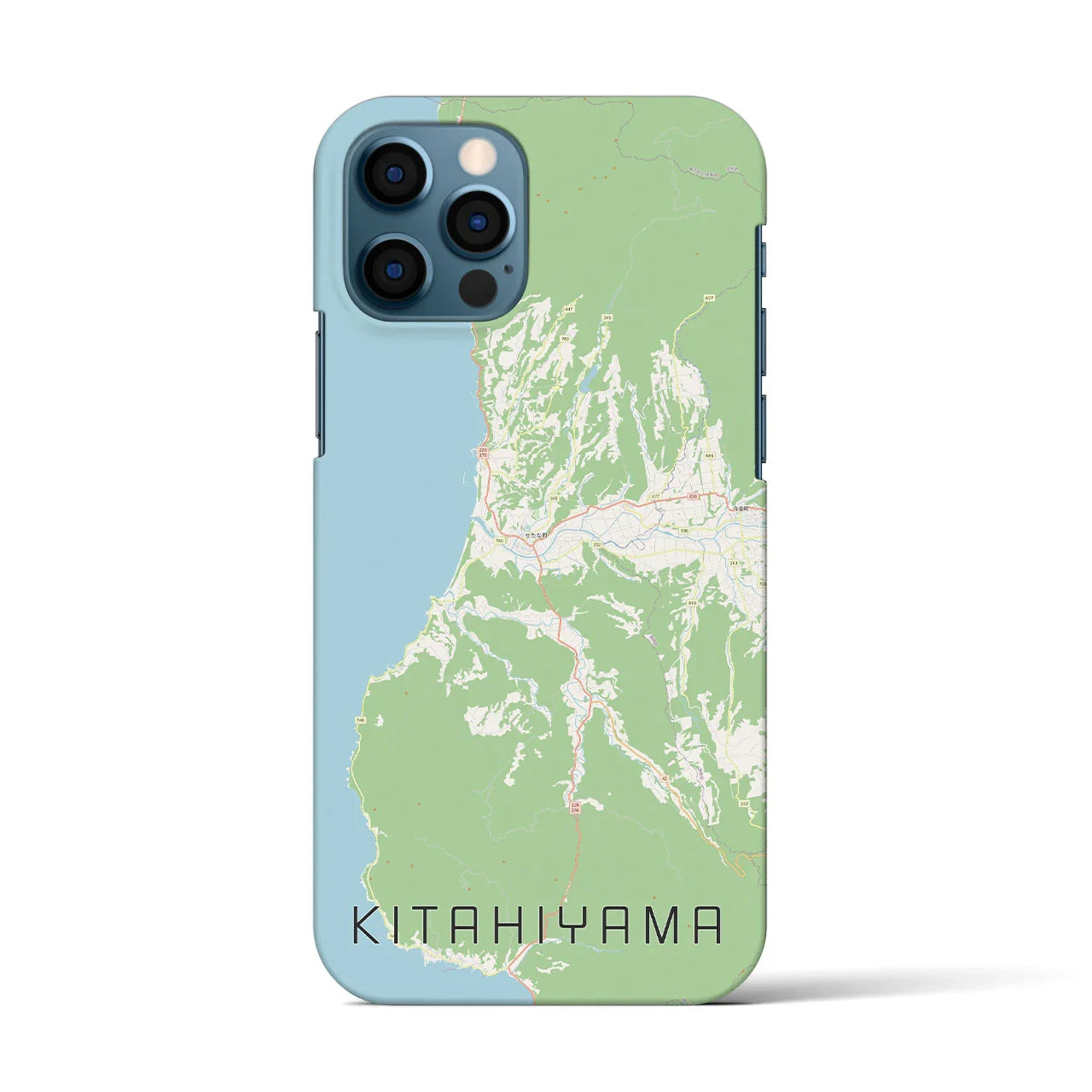 【北檜山(北海道)】地図柄iPhoneケース(バックカバータイプ)