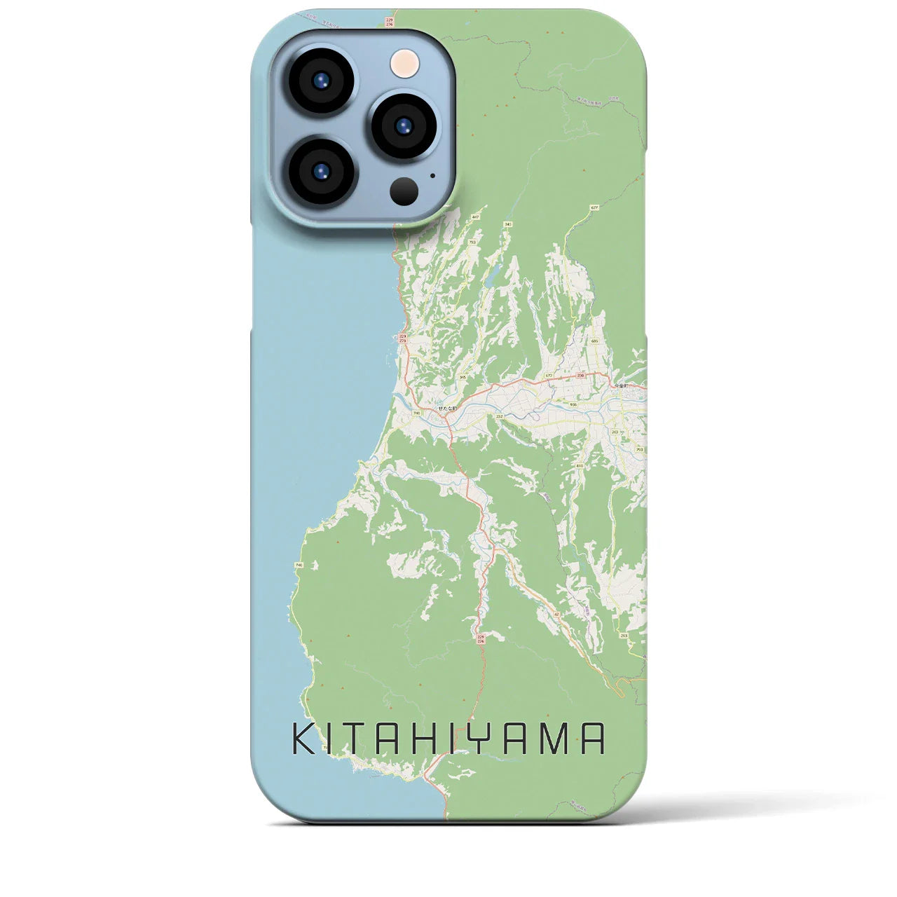 【北檜山(北海道)】地図柄iPhoneケース(バックカバータイプ)