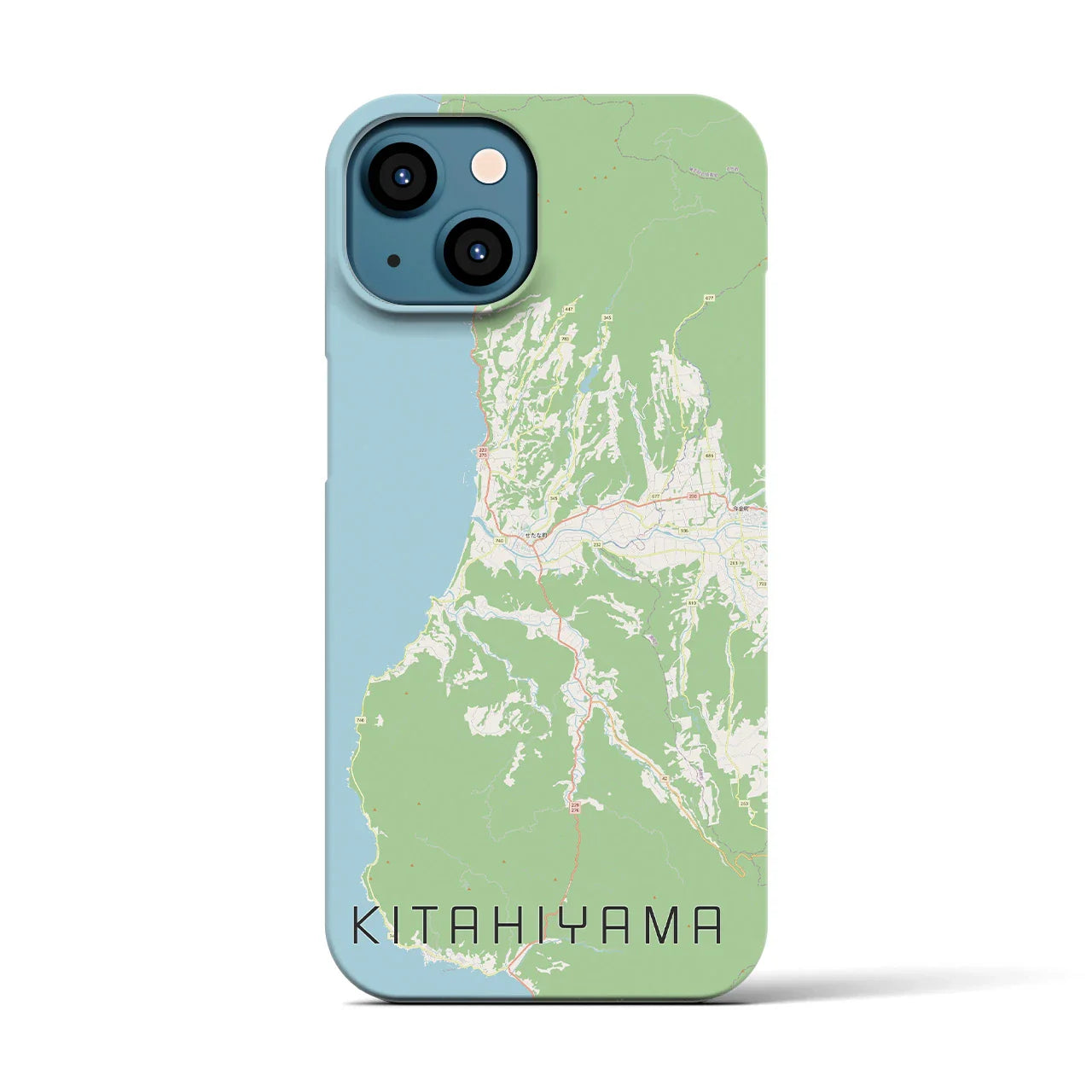 【北檜山(北海道)】地図柄iPhoneケース(バックカバータイプ)