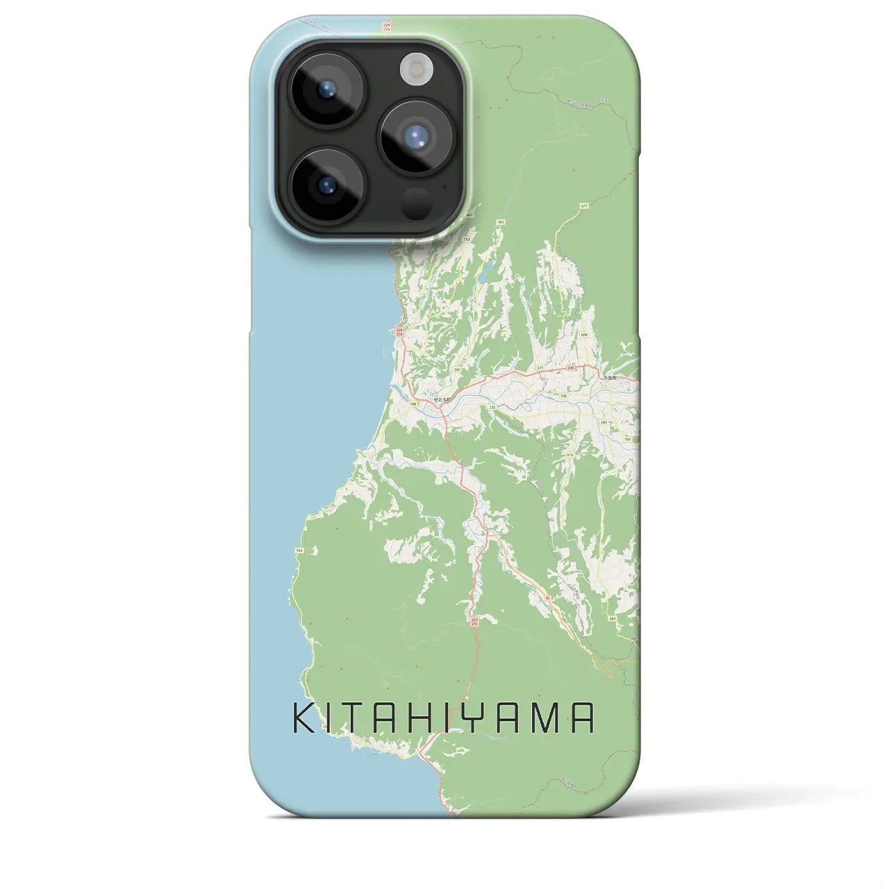【北檜山(北海道)】地図柄iPhoneケース(バックカバータイプ)