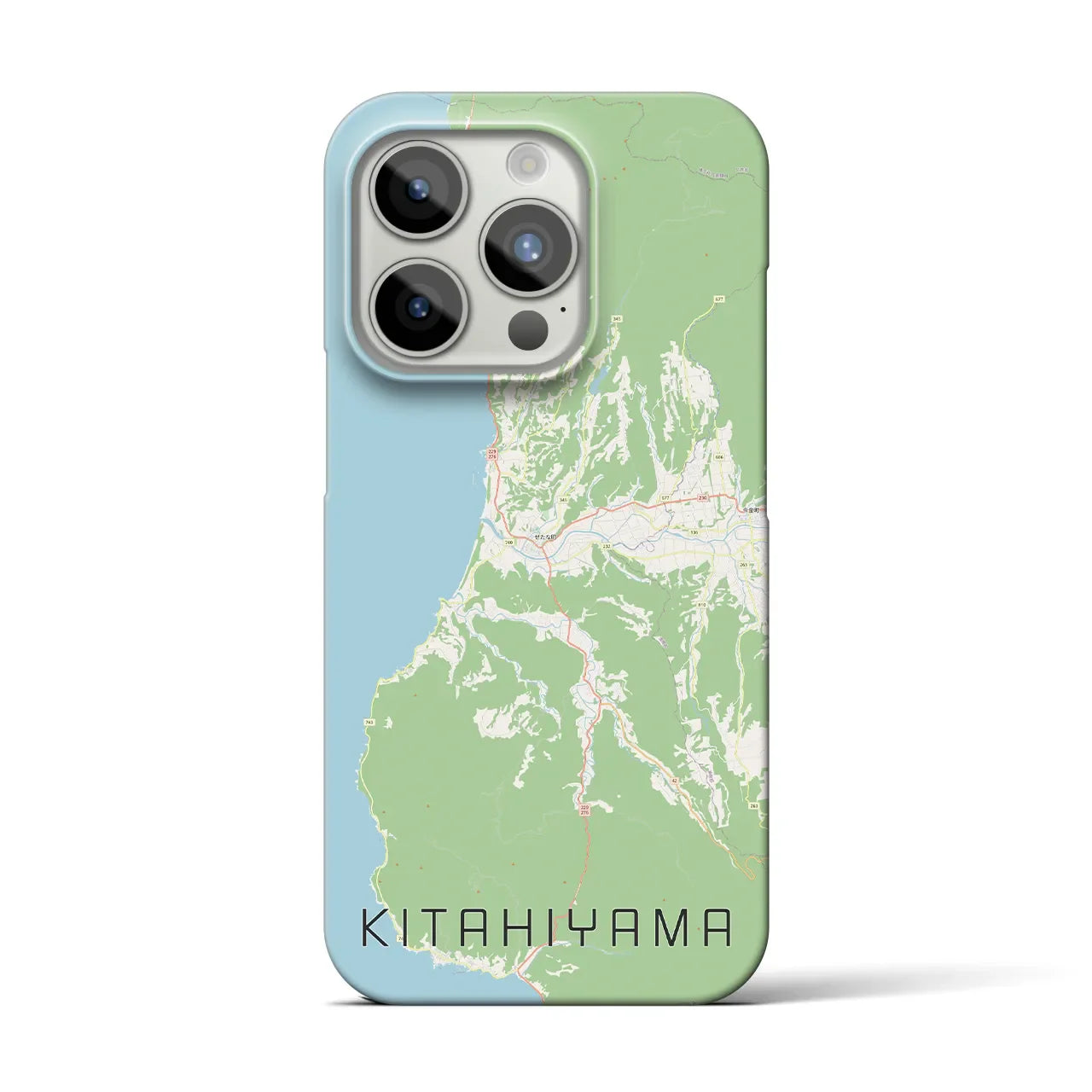 【北檜山(北海道)】地図柄iPhoneケース(バックカバータイプ)