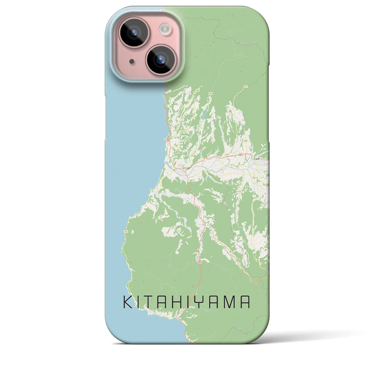【北檜山(北海道)】地図柄iPhoneケース(バックカバータイプ)