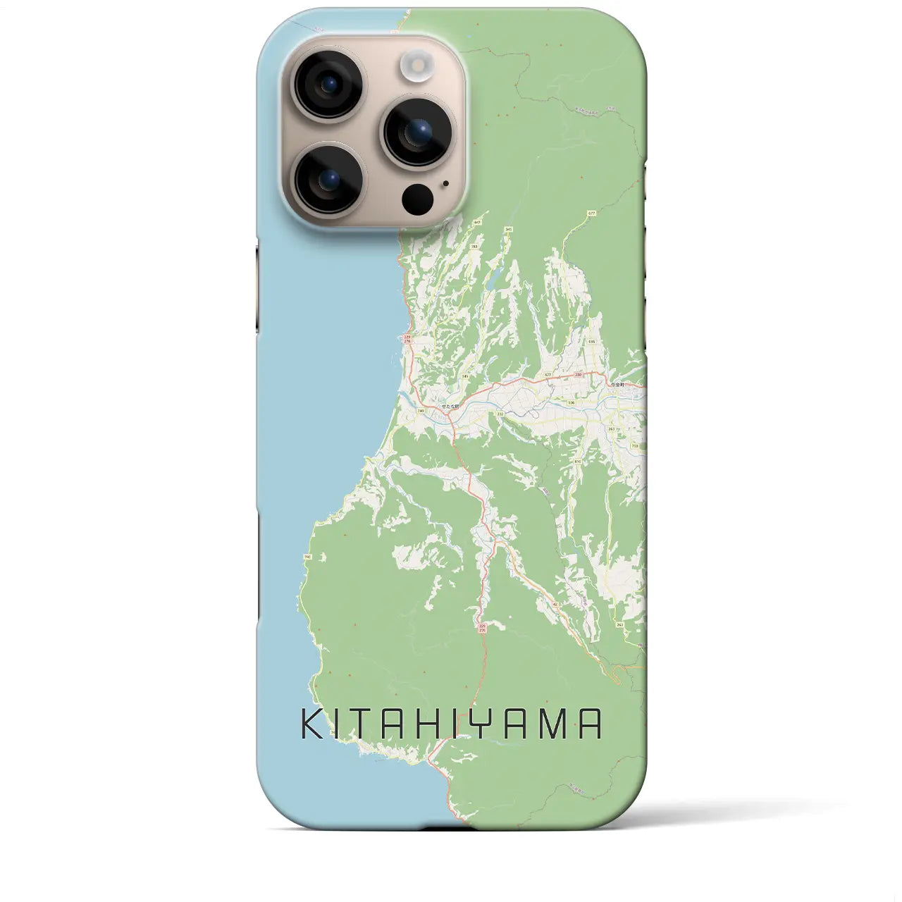 【北檜山(北海道)】地図柄iPhoneケース(バックカバータイプ)