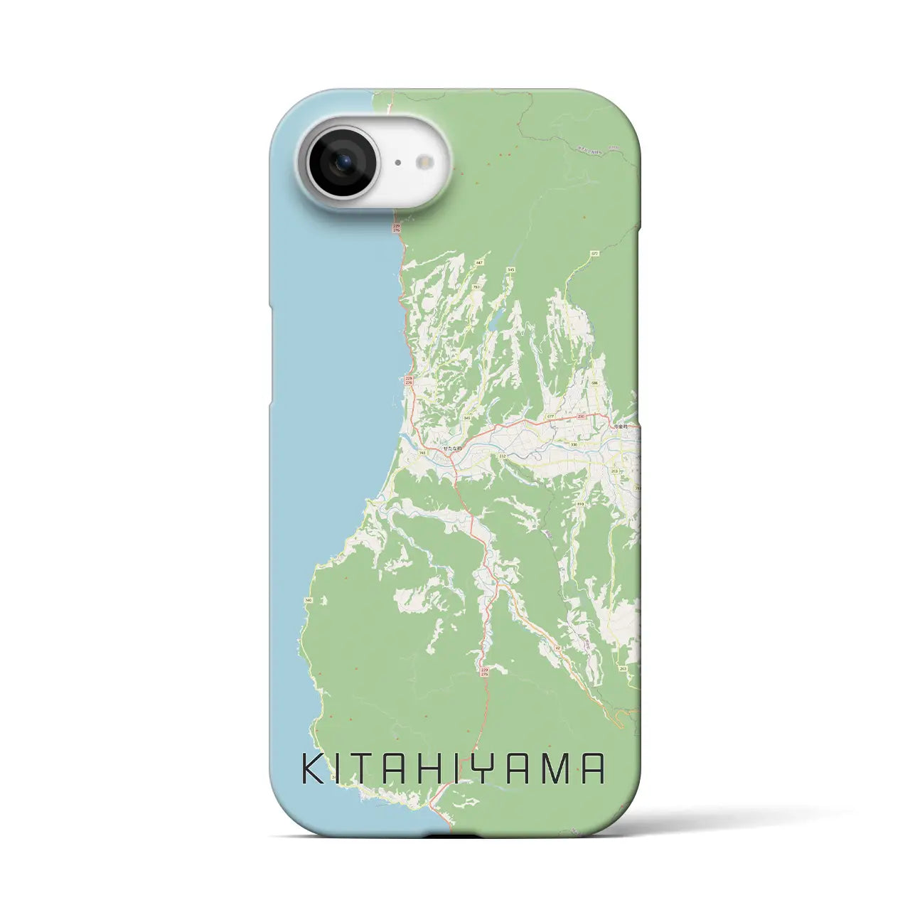 【北檜山(北海道)】地図柄iPhoneケース(バックカバータイプ)