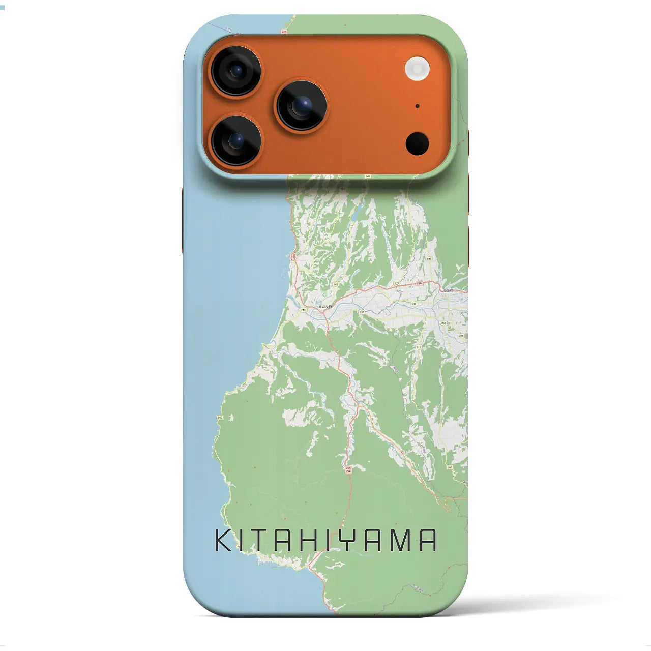 【北檜山(北海道)】地図柄iPhoneケース(バックカバータイプ)