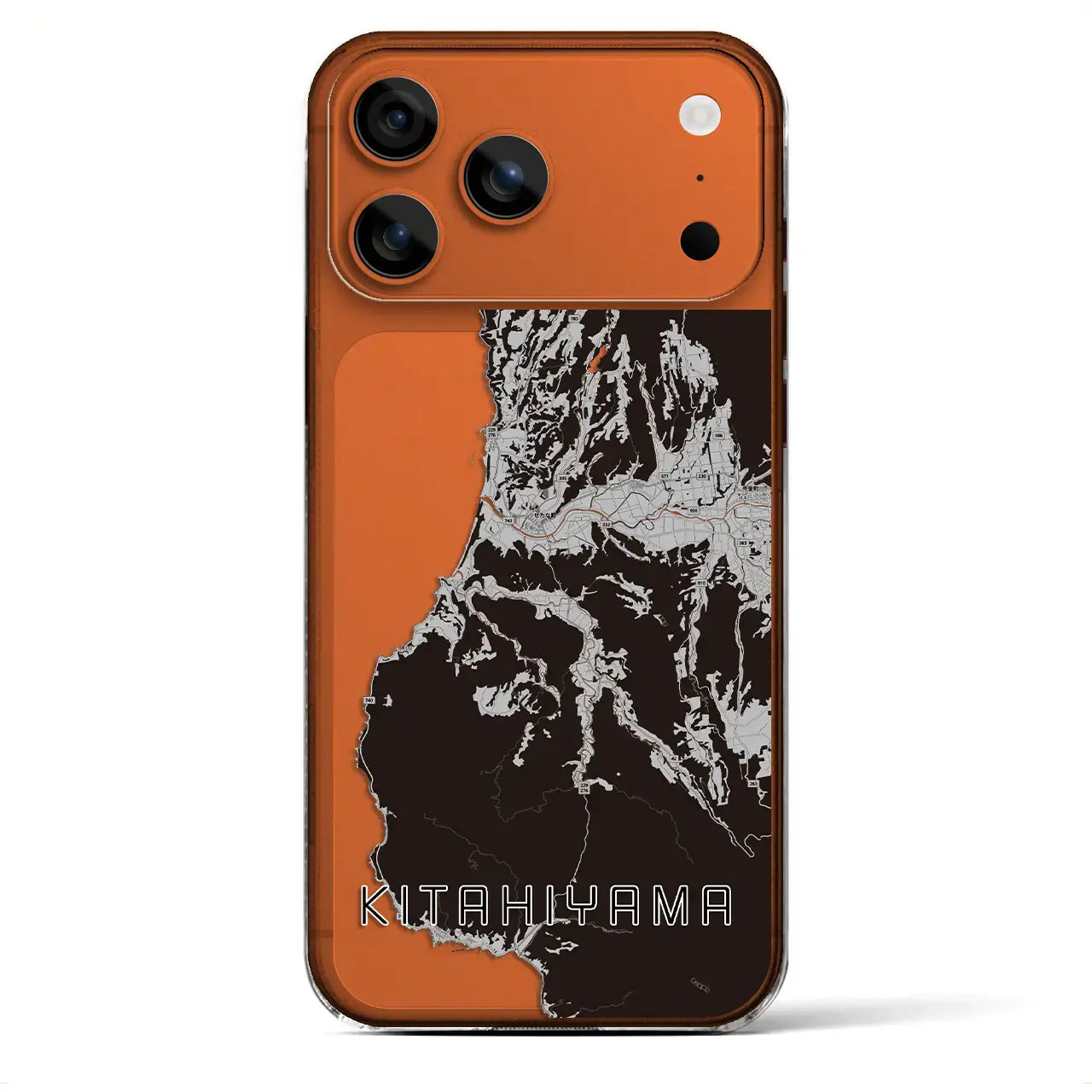 【北檜山(北海道)】地図柄iPhoneケース(クリアタイプ)モノトーン・iPhone 17 Pro Max 用