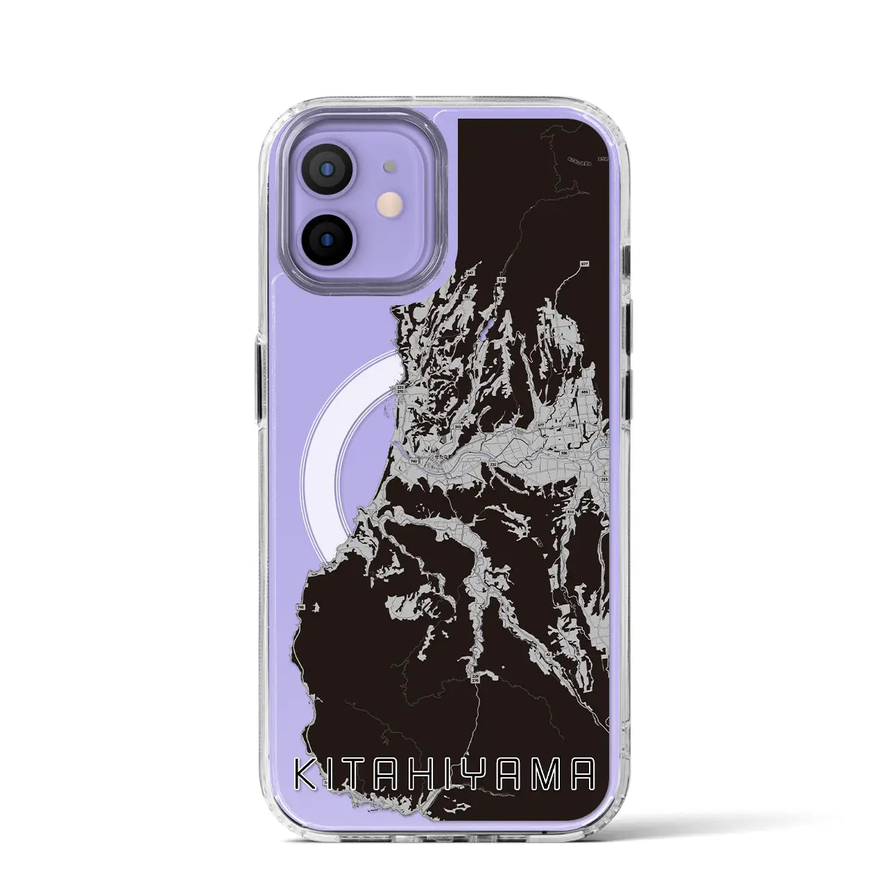 【北檜山(北海道)】地図柄iPhoneケース(MagSafeタイプ)