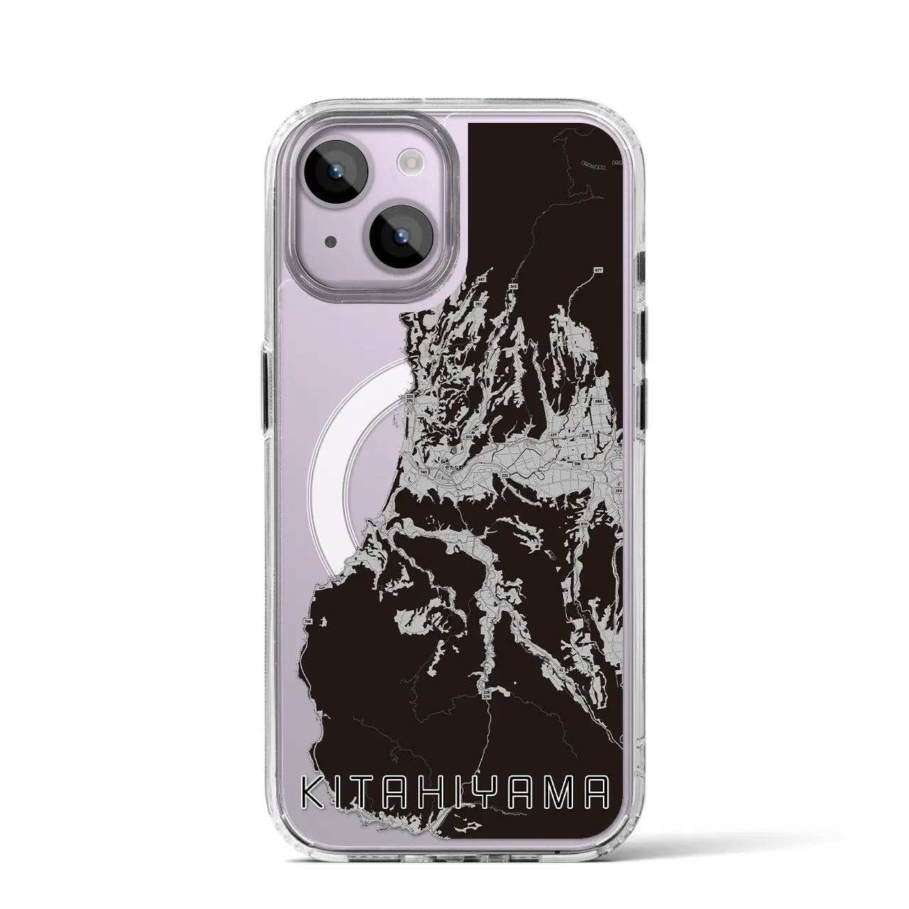 【北檜山(北海道)】地図柄iPhoneケース(MagSafeタイプ)