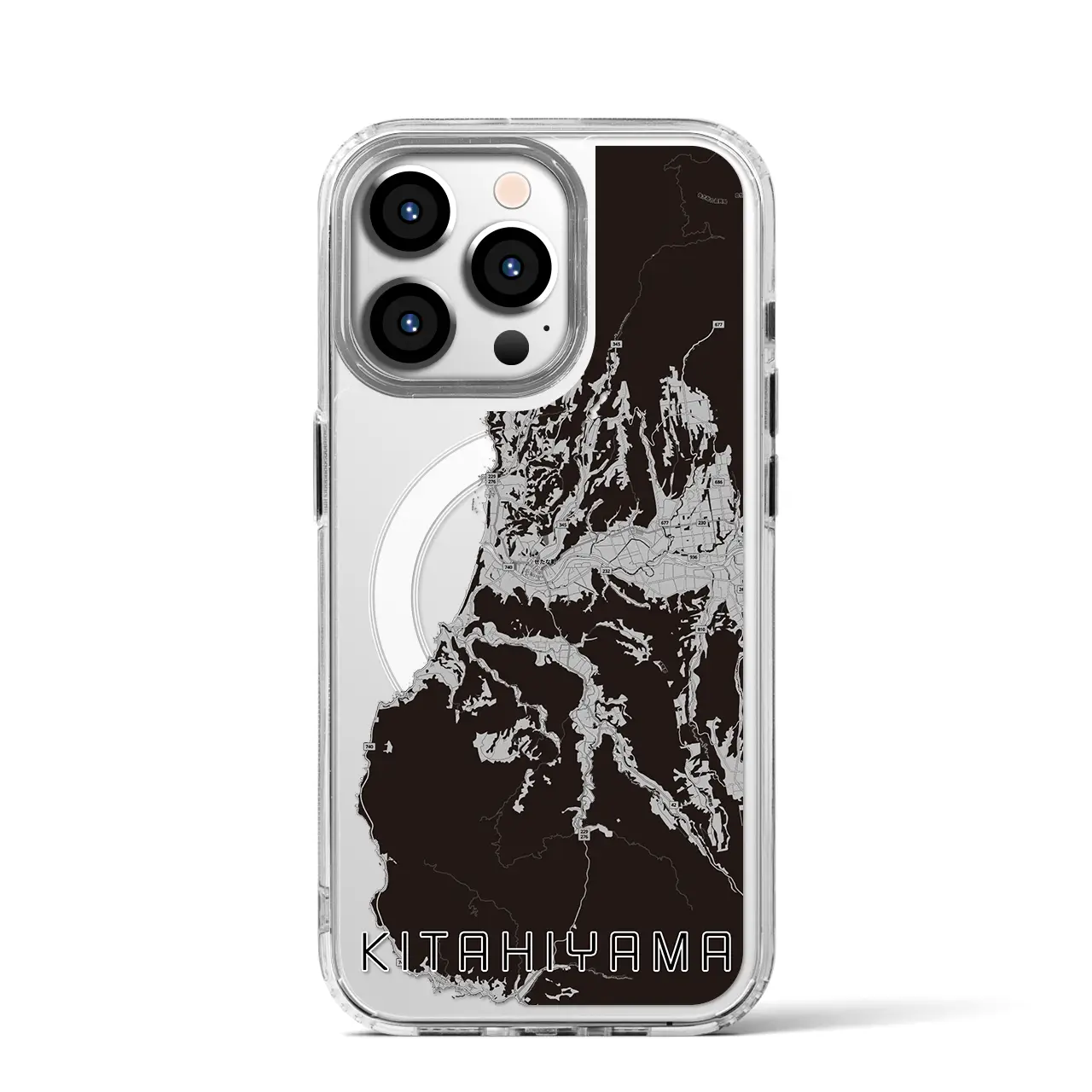 【北檜山(北海道)】地図柄iPhoneケース(MagSafeタイプ)