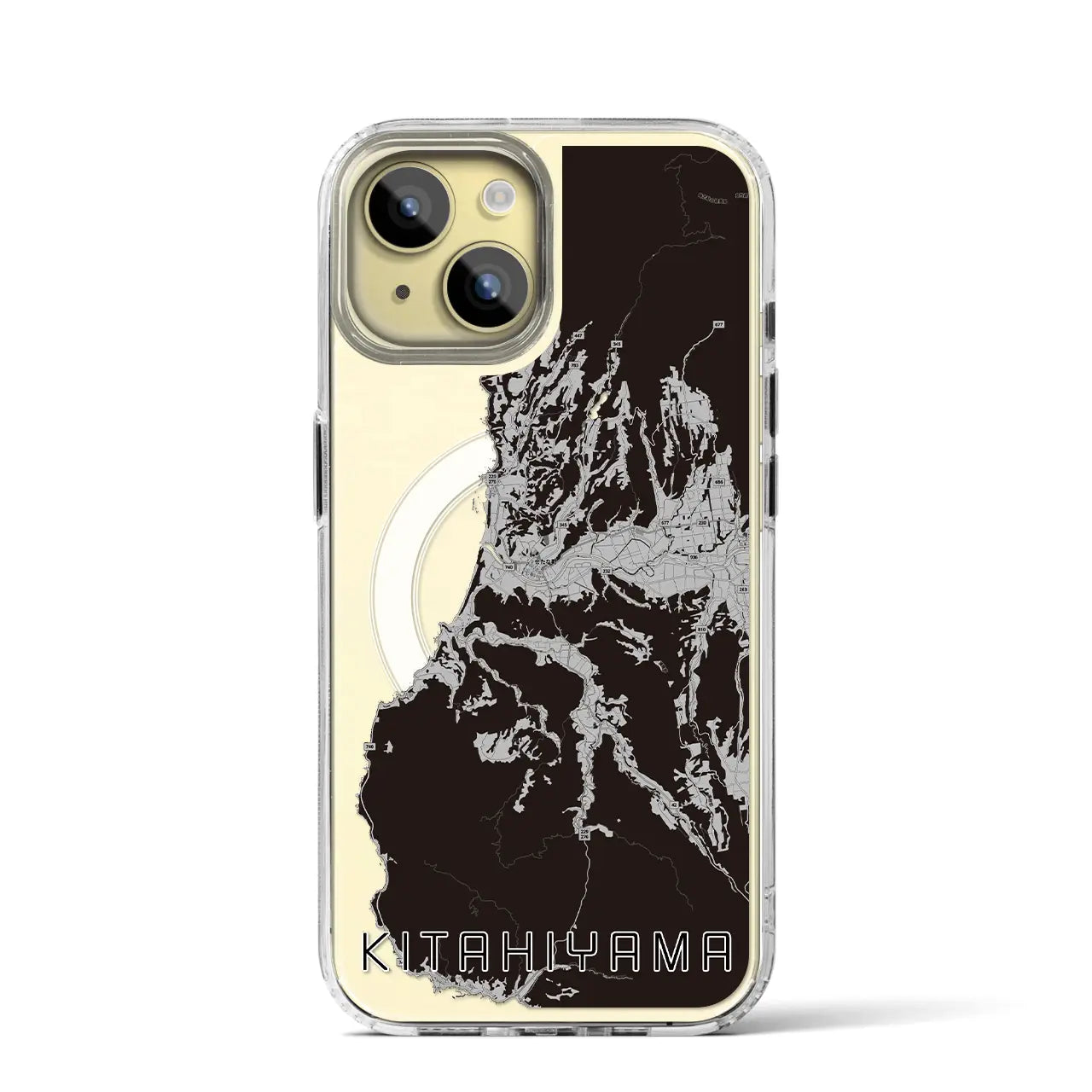 【北檜山(北海道)】地図柄iPhoneケース(MagSafeタイプ)