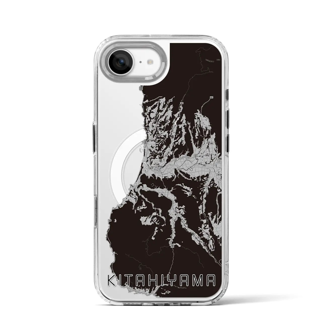 【北檜山(北海道)】地図柄iPhoneケース(MagSafeタイプ)