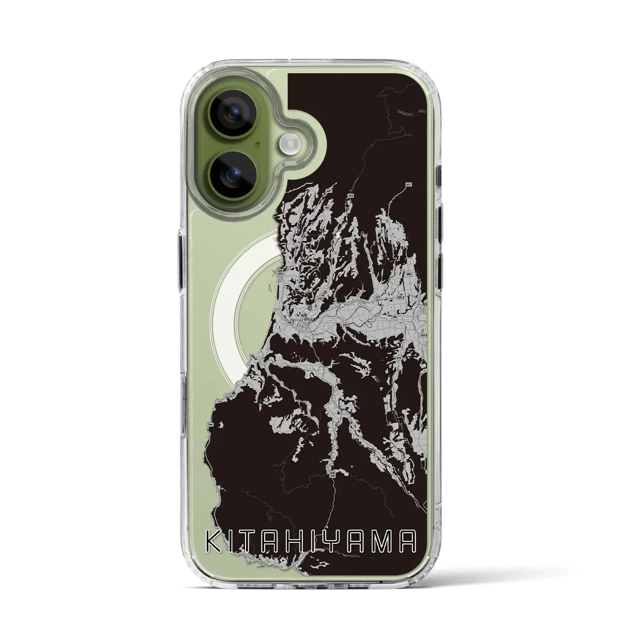 【北檜山(北海道)】地図柄iPhoneケース(MagSafeタイプ)