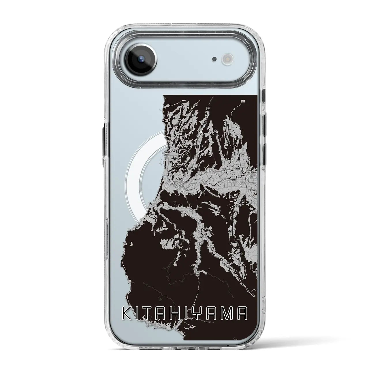 【北檜山(北海道)】地図柄iPhoneケース(MagSafeタイプ)