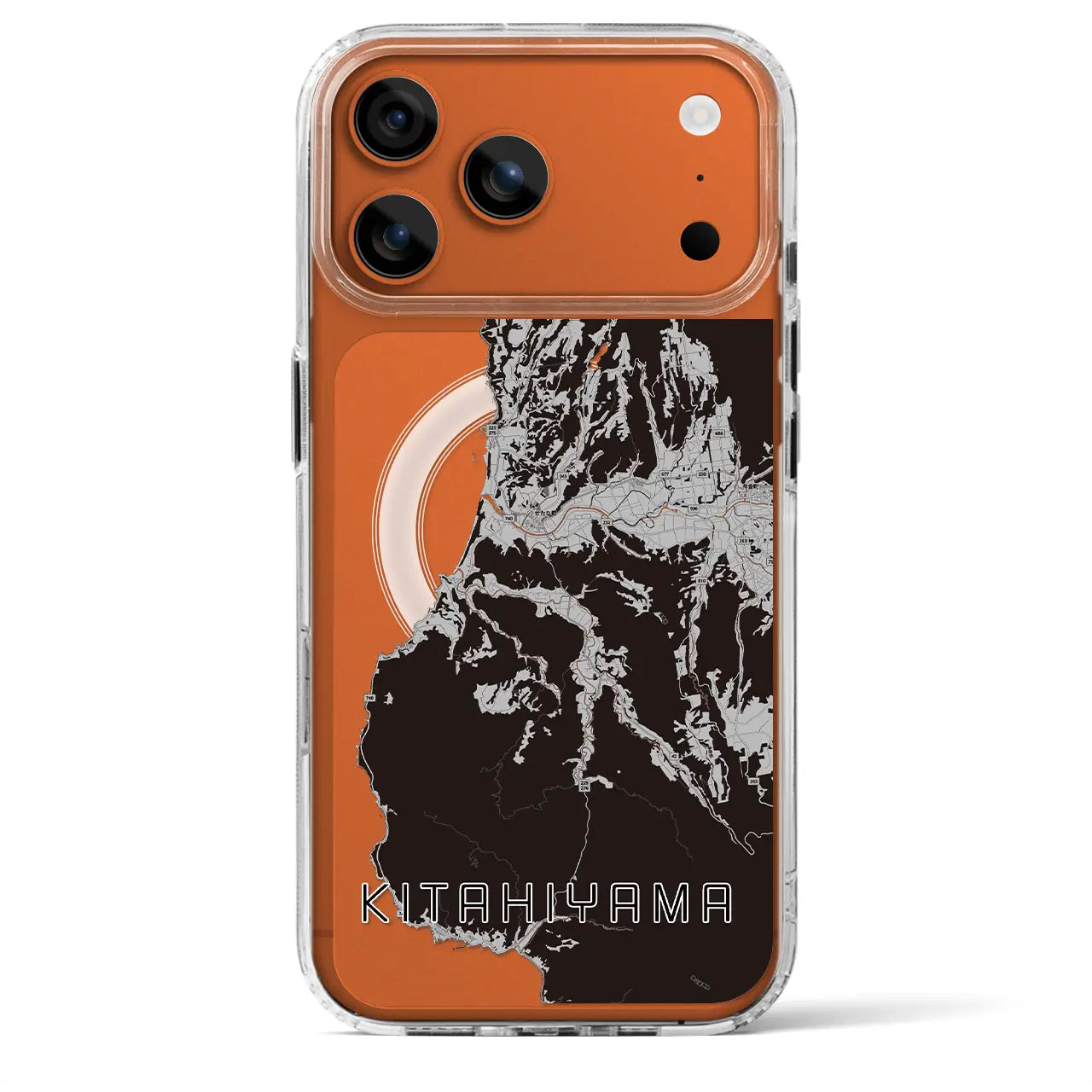 【北檜山(北海道)】地図柄iPhoneケース(MagSafeタイプ)
