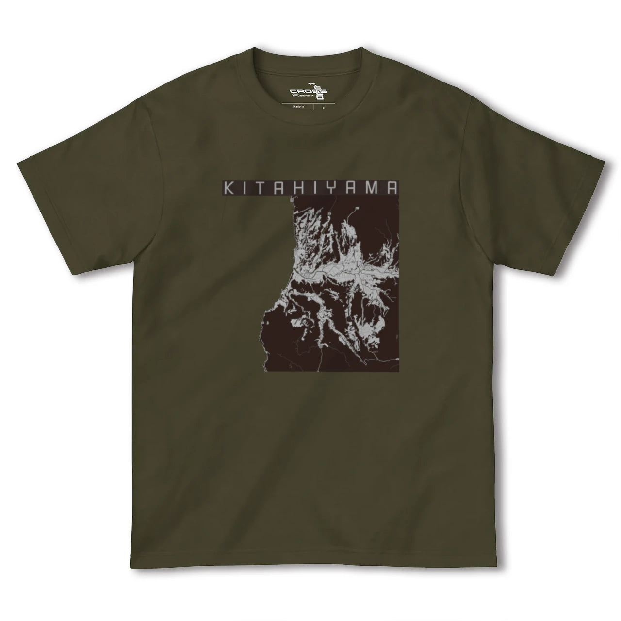 【北檜山(北海道)】地図柄ヘビーウェイトTシャツ