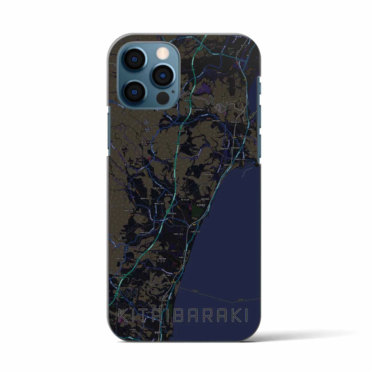 【北茨城(茨城県)】地図柄iPhoneケース(バックカバータイプ)
