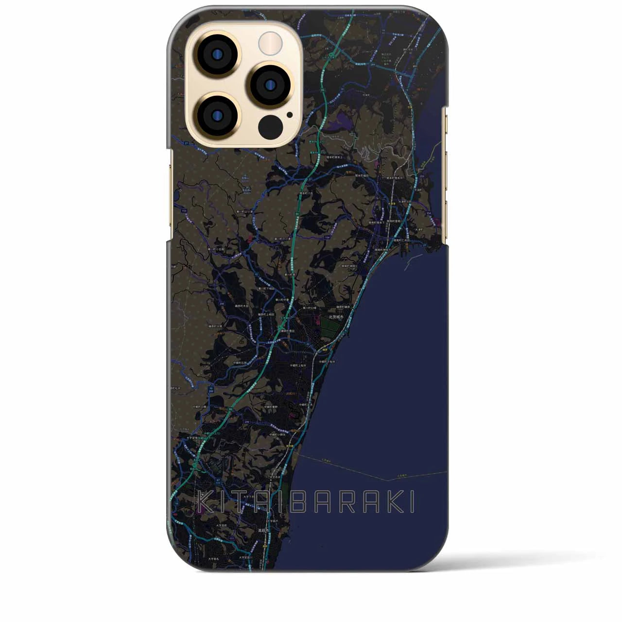 【北茨城(茨城県)】地図柄iPhoneケース(バックカバータイプ)