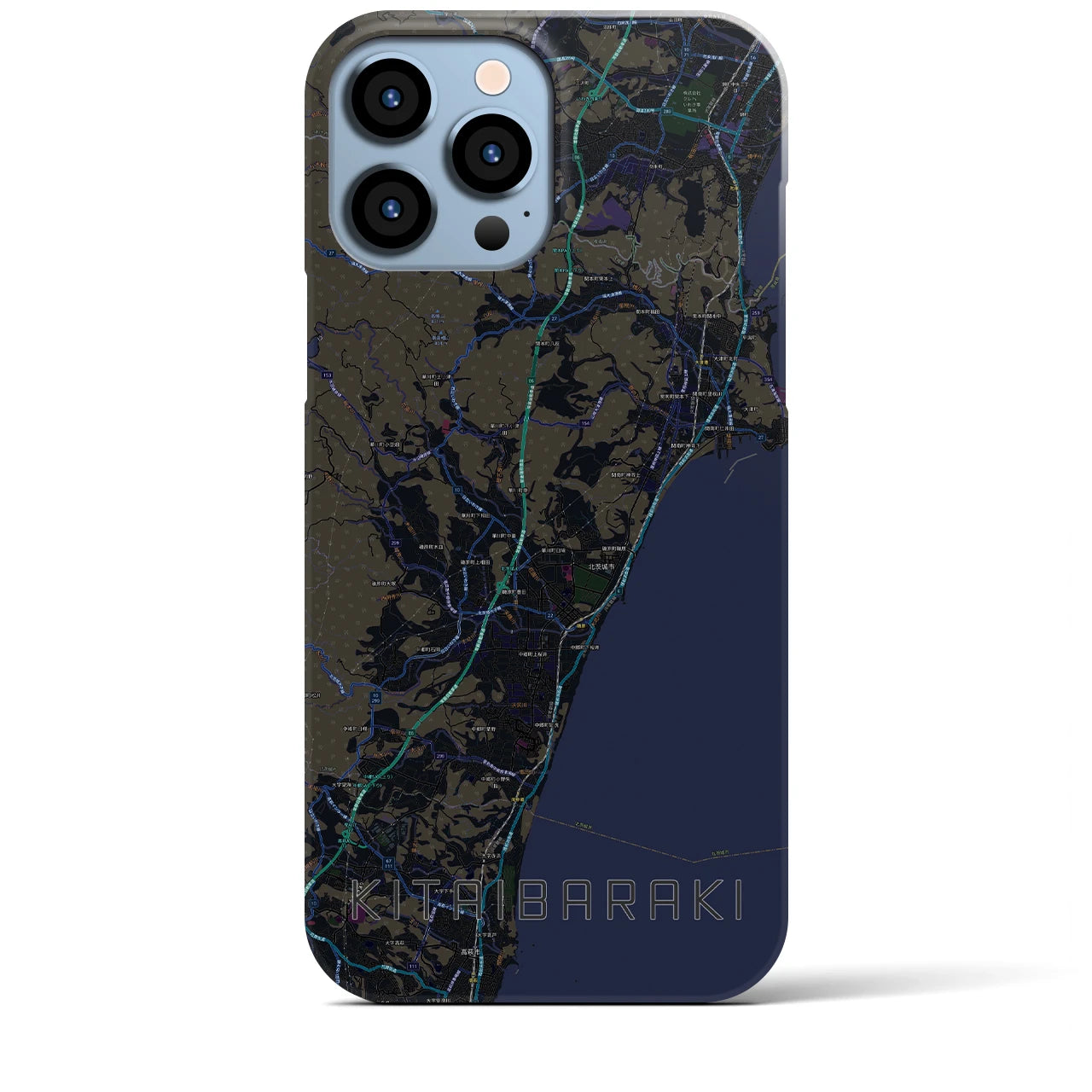 【北茨城(茨城県)】地図柄iPhoneケース(バックカバータイプ)