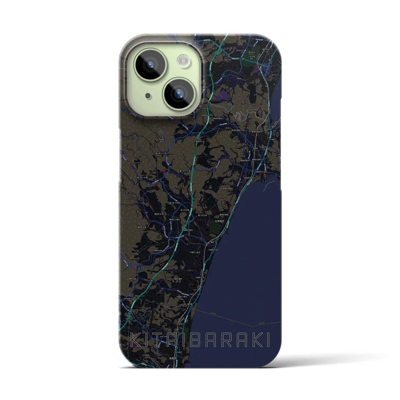 【北茨城(茨城県)】地図柄iPhoneケース(バックカバータイプ)