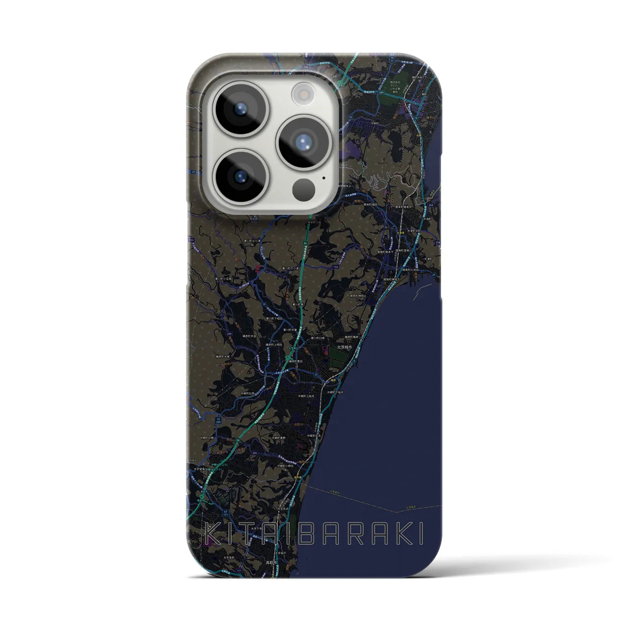 【北茨城(茨城県)】地図柄iPhoneケース(バックカバータイプ)