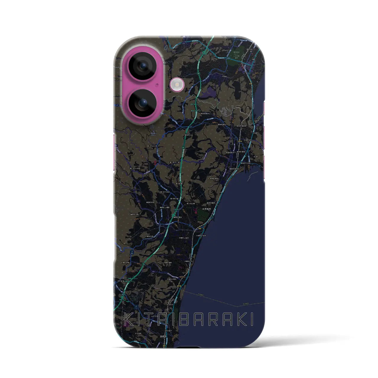 【北茨城(茨城県)】地図柄iPhoneケース(バックカバータイプ)