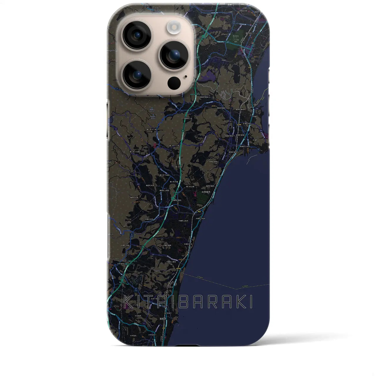 【北茨城(茨城県)】地図柄iPhoneケース(バックカバータイプ)