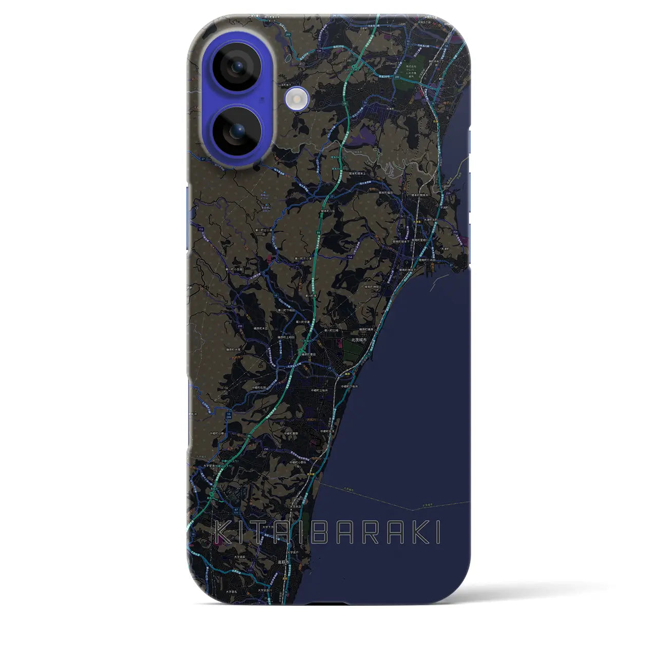 【北茨城(茨城県)】地図柄iPhoneケース(バックカバータイプ)